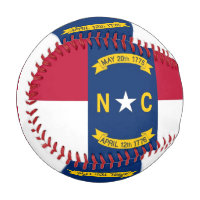 Baseball patriotique avec drapeau de la Caroline d