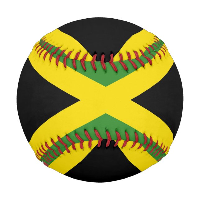 Balle De Baseball Baseball patriotique avec drapeau de la Jamaïque (Dos)