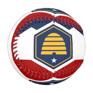 Balle De Baseball Baseball patriotique avec drapeau de l'Utah, États
