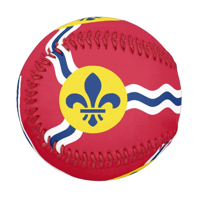 Balle De Baseball Baseball patriotique avec drapeau de St. Louis, US (Devant Gauche)