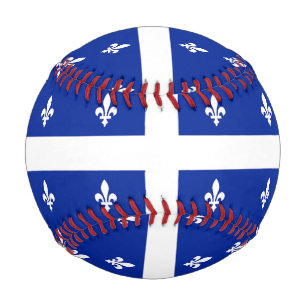 Balle De Baseball Baseball patriotique avec drapeau du Québec, Canad