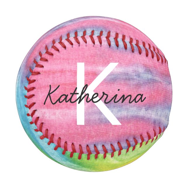 Balle De Baseball Baseball - super Rose Turquoise teint teint Person (Devant Gauche)