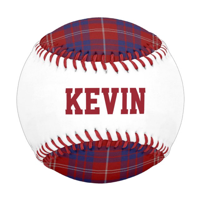 Balle De Baseball Baseball sur mesure en rouge, blanc et bleu (Devant)