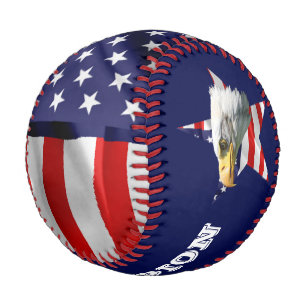 Balle De Baseball Beau Aigle, Drapeau Américain, Étoile
