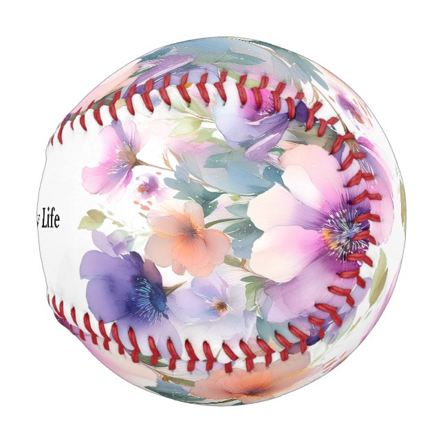 Balle De Baseball Beautiful My Life, Blossoming Forth : Baseball (Devant Droite)