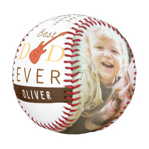Balle De Baseball Best Dad Ever 2 Photos Script Fête des pères moder