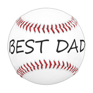 Balle De Baseball Best Papa noir et blanc minimaliste moderne