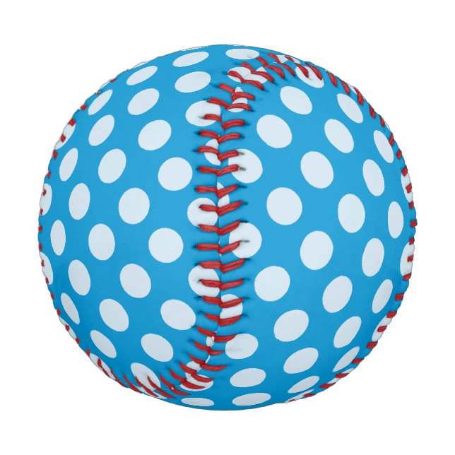Balle De Baseball Bleu Polka Dotée Baseball (Angle)