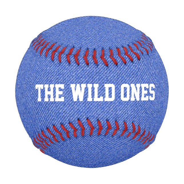 Balle De Baseball Blue Denim Look Custom Basball (Dos)