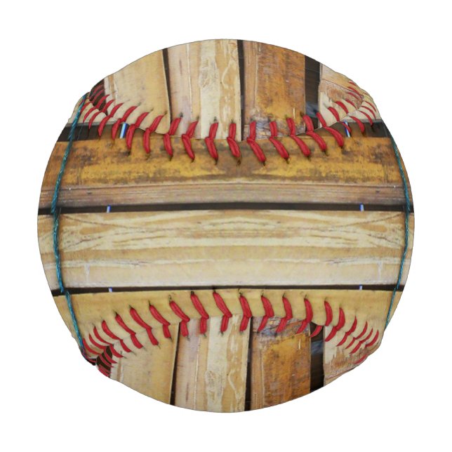 Balle De Baseball Bois d'époque en bois (Devant)
