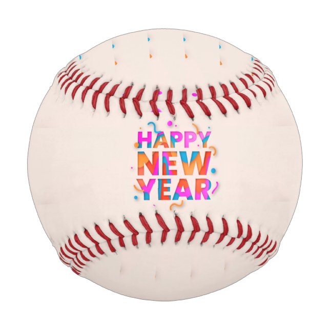 Balle De Baseball Bonne année de baseball (Devant)