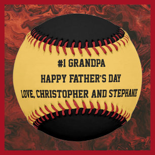Balle De Baseball Bonne Fête des pères Baseball, #1 Grand-père, C
