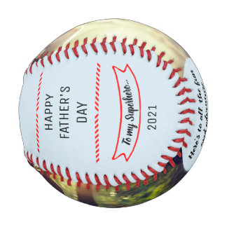 Balle De Baseball Bonne Fête des pères Personnalisée Photo Baseball
