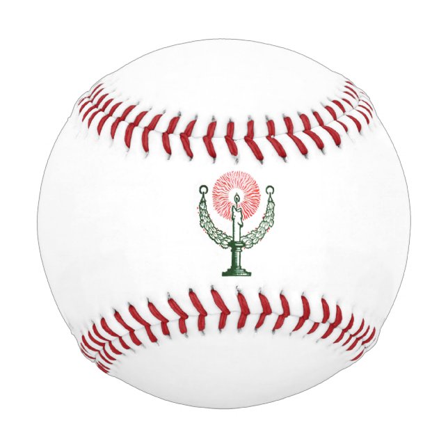 Balle De Baseball Bougie de Noël traditionnelle (Devant)