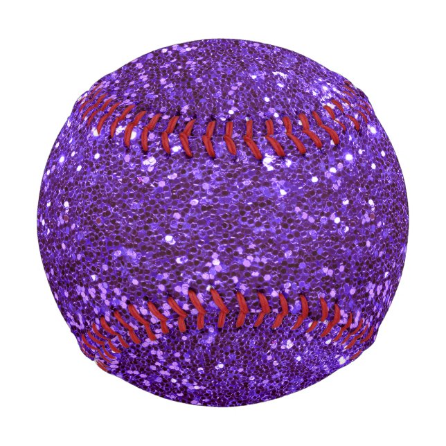 Balle De Baseball Brillant Violet Fille Glam Sparkly (Devant)
