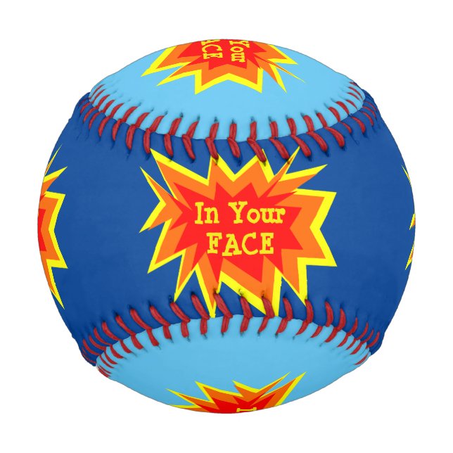 Balle De Baseball Bubble de l'action de dessin dans votre visage Sma (Devant)
