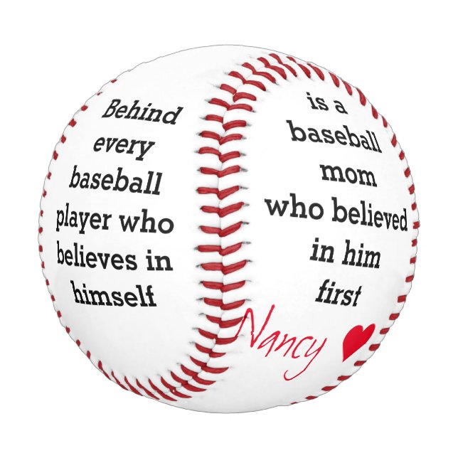 Balle De Baseball Cadeau de baseball de texte personnalisé (Angle)