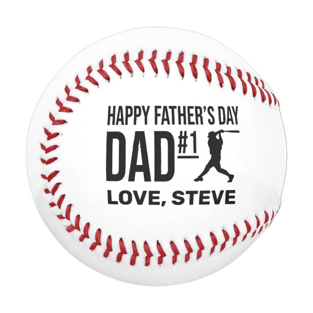 Balle De Baseball Cadeau de baseball Fête des pères personnalisé (Devant Gauche)