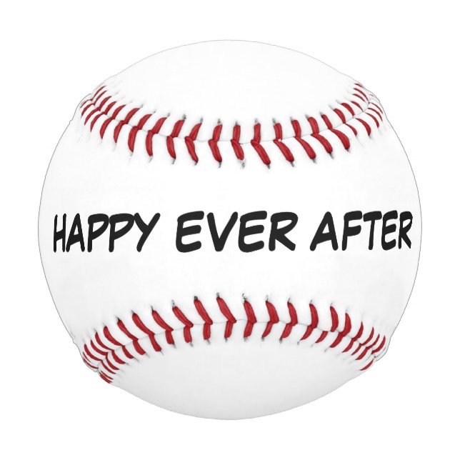 Balle De Baseball CADEAU DE BASEBALL mariage, HEUREUX JAMAIS APRÈS (Devant)