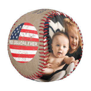 Balle De Baseball Cadeau Pour Grand-Père Photo Keepsaké Baseball