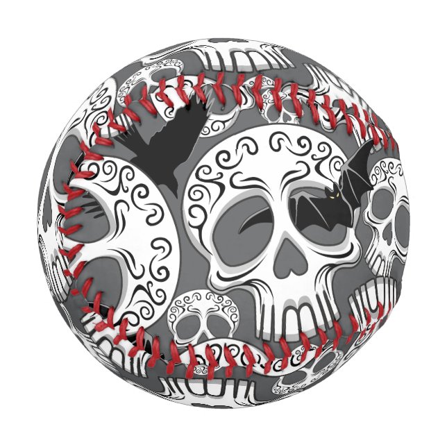 Balle De Baseball Calaveras décoratives Halloween (Devant Gauche)