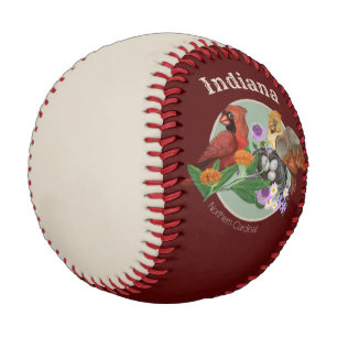 Balle De Baseball Cardinaux du Nord de l'Indiana avec des Plantes au