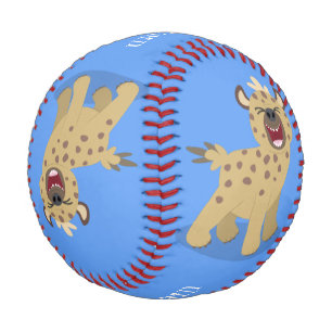 Balle De Baseball Caricature amusante hyena riant illustration