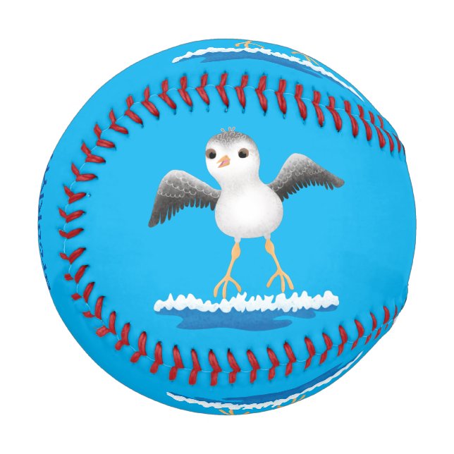 Balle De Baseball Caricature en bécasseau mignon (Devant Gauche)
