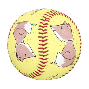 Balle De Baseball Caricature pour bébé renard