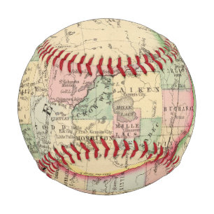 Balle De Baseball Carte du Minnesota par Mitchell