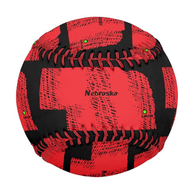 BALLE DE BASEBALL CARTE NEBRASKA (Devant)