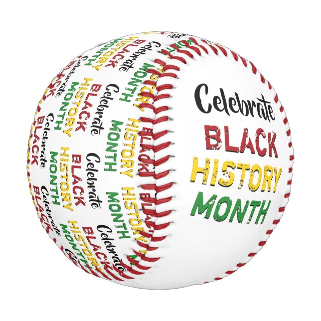 Balle De Baseball Célébrer l'HISTOIRE NOIRE MOIS Monogramme Keepsar (Angle)