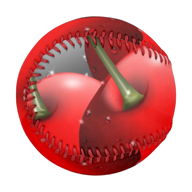 Balle De Baseball Cerises avec gouttes de ragoût (Devant Gauche)
