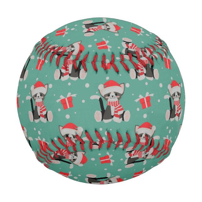 Balle De Baseball Chats de Noël (Devant)