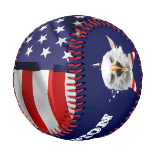 Balle De Baseball Chef D'Un Aigle À Balles, Étoile, Drapeau Des État