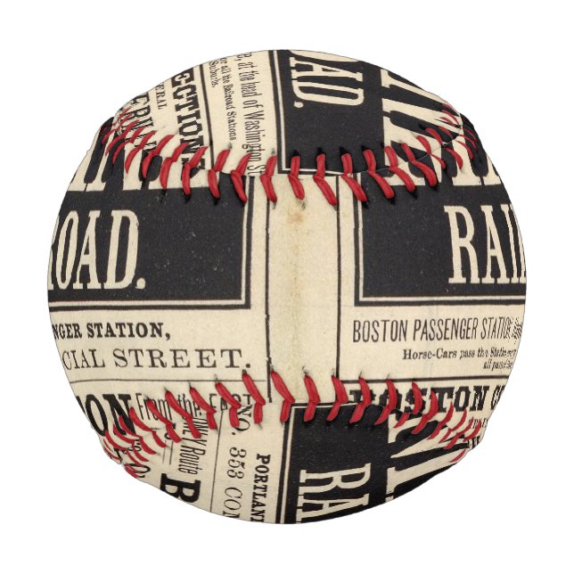 Balle De Baseball Chemin de fer Boston et Maine (Devant)