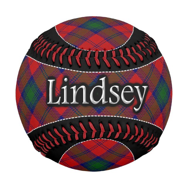 Balle De Baseball Clan Lindsey Lindsay Scottish Dream Tartan (Devant)