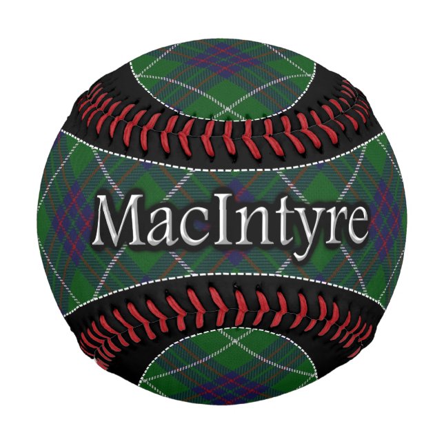 Balle De Baseball Clan MacIntyre Scottish Dream Tartan (Devant)