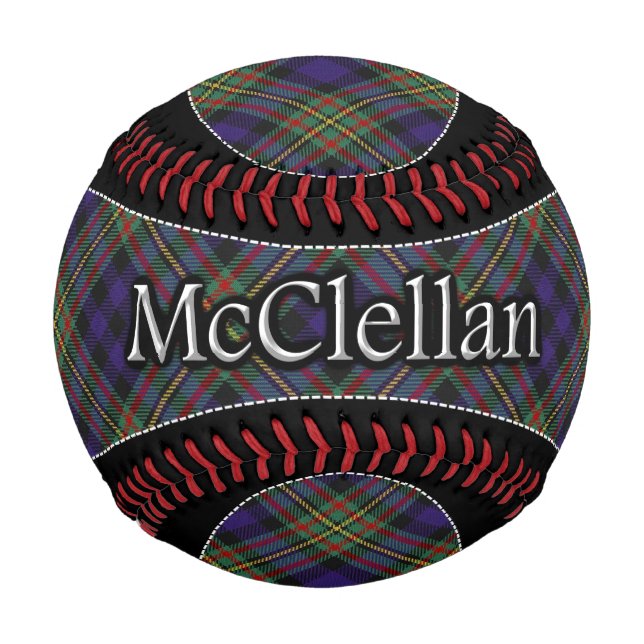 Balle De Baseball Clan McClellan MacLellan Scottish Dream Tartan (Devant)