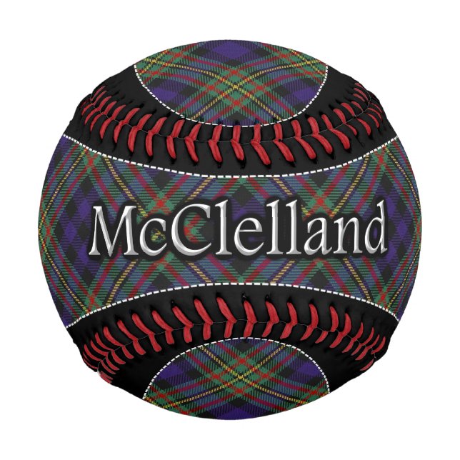 Balle De Baseball Clan McClelland MacLellan Scottish Dream Tartan (Devant)