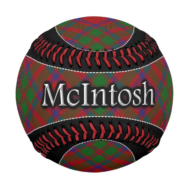 Balle De Baseball Clan McIntosh MacKintosh Scottish Dream Tartan (Devant)