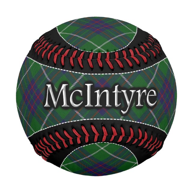 Balle De Baseball Clan McIntyre MacIntyre Scottish Dream Tartan (Devant)