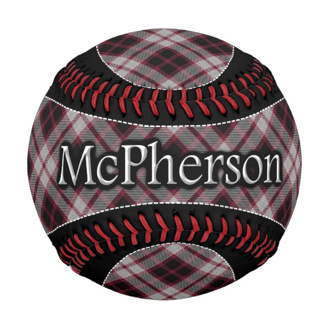 Balle De Baseball Clan McPherson MacPherson Scottish Dream Tartan (Devant)