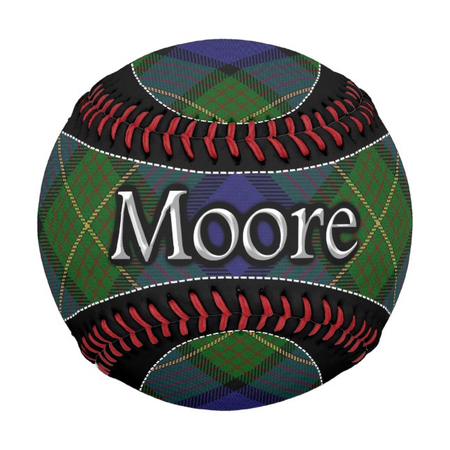 Balle De Baseball Clan Muir Moore Scottish Dream Tartan (Devant)