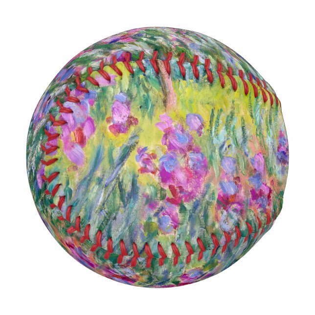 Balle De Baseball Claude Monet - Le jardin d'Iris à Giverny (Devant Gauche)