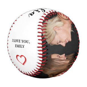 Balle De Baseball Collage photo de famille de femme au coeur rouge m