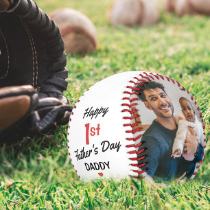 Balle De Baseball Collage Photo Moderne 2 pour la Première Fête des