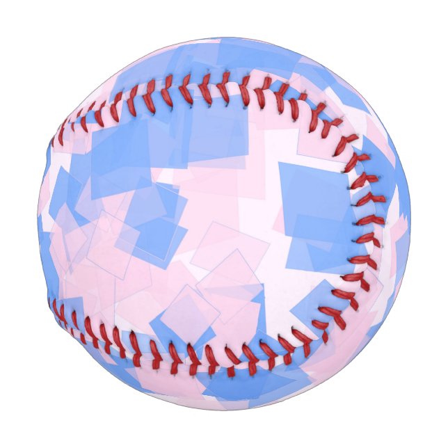 Balle De Baseball Confetti rose et bleu (Devant Droite)