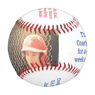 Balle De Baseball Cooperstown NY Coach's Gift Photo Team Roster