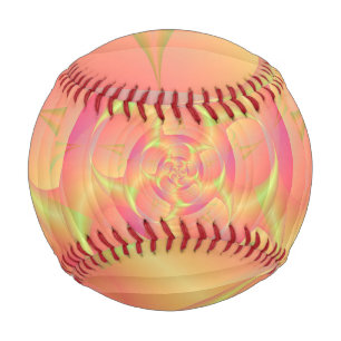 Balle De Baseball Cornes tournantes en rose et jaune